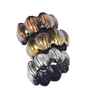 24256 ❤️ Three Pack Acrylic Hinge Brush Stroke Antique Bangle  Bracelets